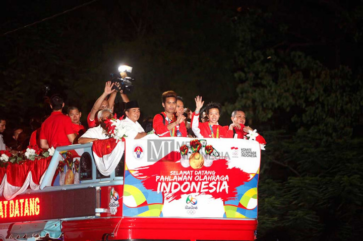 Meriahnya Arak-arakan Atlet Peraih Medali Olimpiade