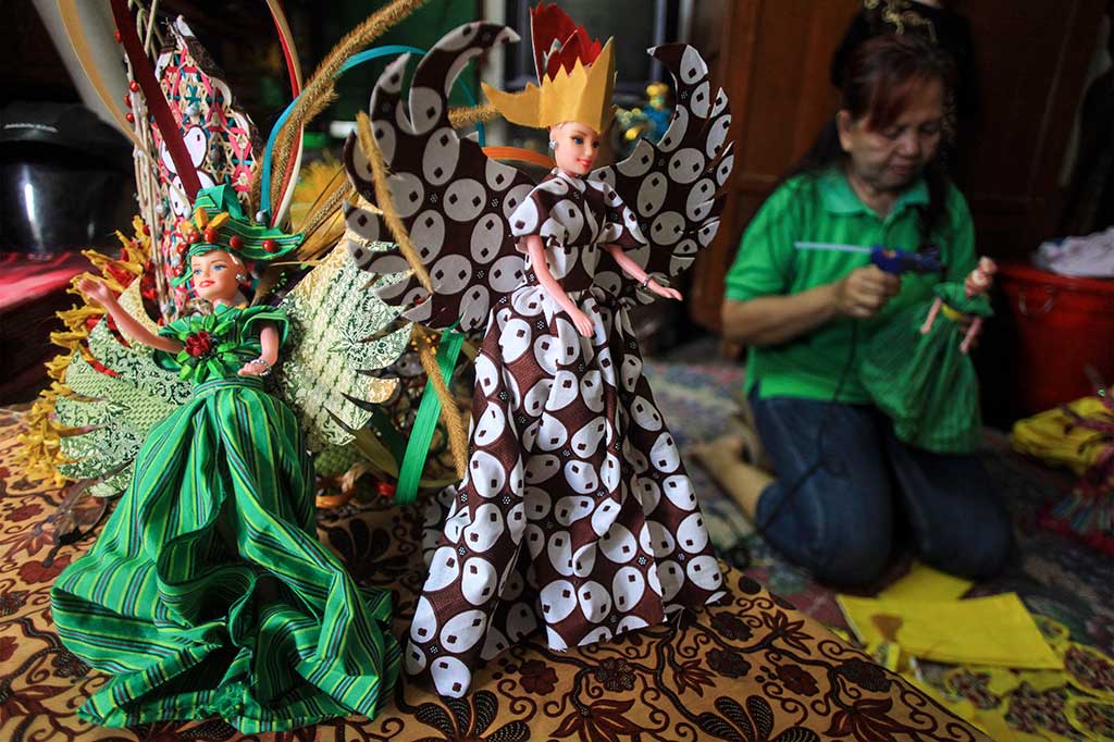 Cantiknya Miniatur Boneka Karnaval dari Kain  Perca Medcom id