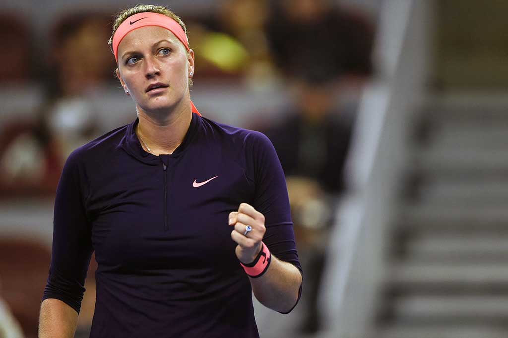 Di perempat final Kvitova akan bertemu dengan unggulan delapan asal AS Madison Keys yang mengalahkan Svetlana Kuznetsova (Rusia) 7-6 (7/2), 6-2.