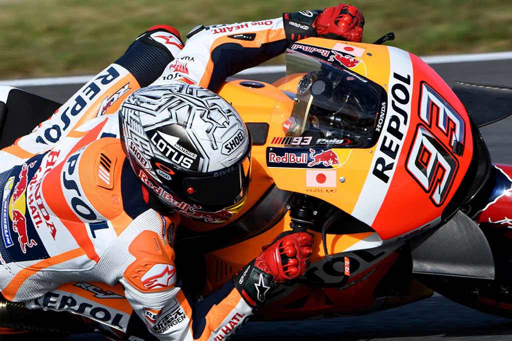 Posisi kedua ditempati oleh pembalap Repsol Honda Marc Marquez.