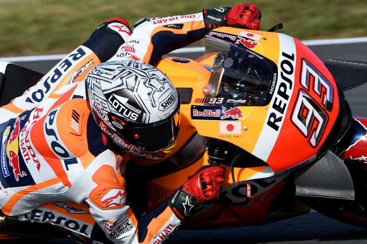 Posisi kedua ditempati oleh pembalap Repsol Honda Marc Marquez.