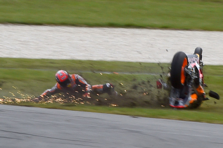 Sang Juara Dunia MotoGP 2016 Marc Marques justru mengalami nasib buruk