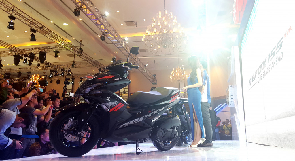 Yamaha Aerox 155 pertamakali di Sepang, Malaysia, oleh Valentino Rossi. Jakarta jadi tempat ke dua. Sejumlah petinggi Yamaha dari Jepang datang menghadirinya.
