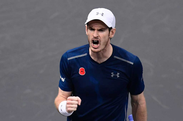 Murray melakukan selebrasi usai mengalahkan Berdych.