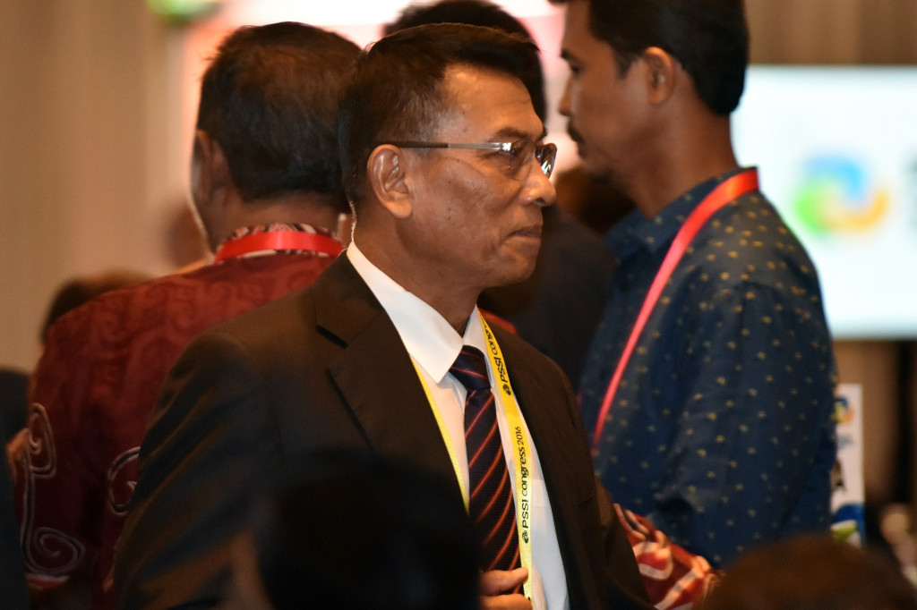 Calon Ketua Umum PSSI Moeldoko mengikuti kongres PSSI di Jakarta, Kamis (10/11/2016)