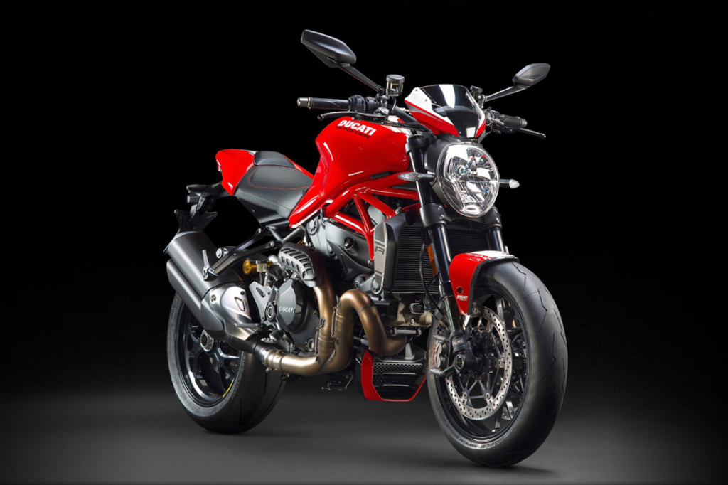 Ducati Monster series diproduksi dari desain karya Miguel Angel Galluzzi. Ciri khas naked bike adalah memamerkan mesin dan frame. 