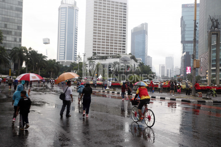 Sempat Diguyur Hujan, CFD tak Seramai Biasanya