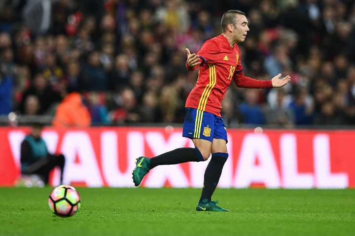 Semenit menjelang bubaran Spanyol memperkecil ketertinggalan menjadi 2-1 lewat Iago Aspas.