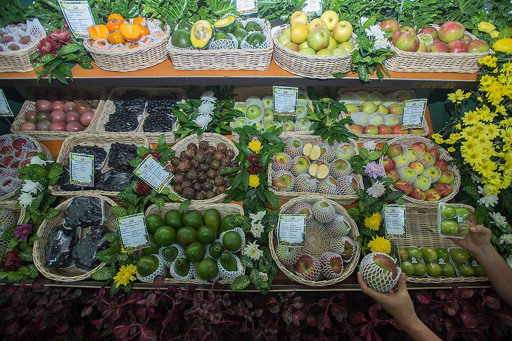 Sejumlah buah lokal asli Indonesia dengan berbagai varietas dipamerkan pada acara Fruit Indonesia 2016.