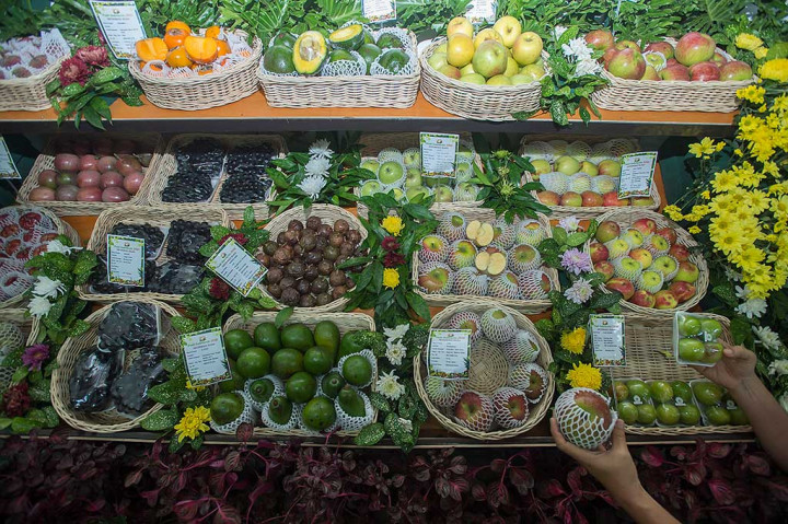 Sejumlah buah lokal asli Indonesia dengan berbagai varietas dipamerkan pada acara Fruit Indonesia 2016.