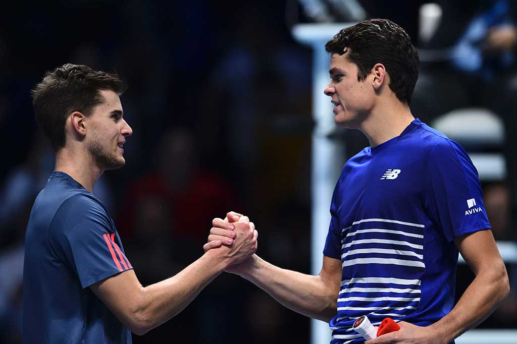 Di semifinal Raonic akan menanti lawan dari juara Grup John McEnroe.