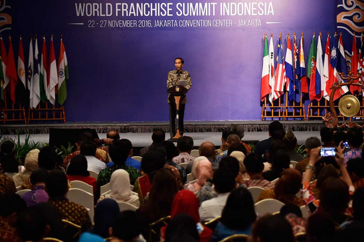 Presiden Jokowi menyampaikan arahan saat pembukaan IFSE 2016.