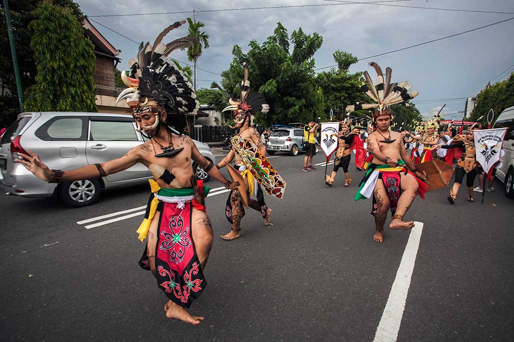 Pawai Pekan Budaya Dayak Nasional Digelar di Yogyakarta