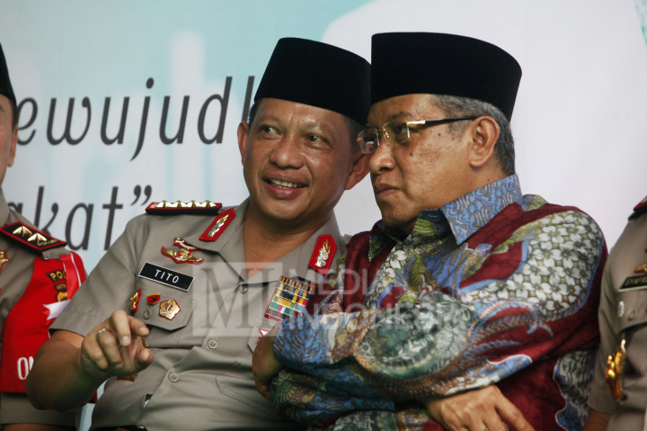 Kapolri Jenderal Tito Karnavian (kiri) bersama Ketua Umum PBNU Said Aqil Siradj.