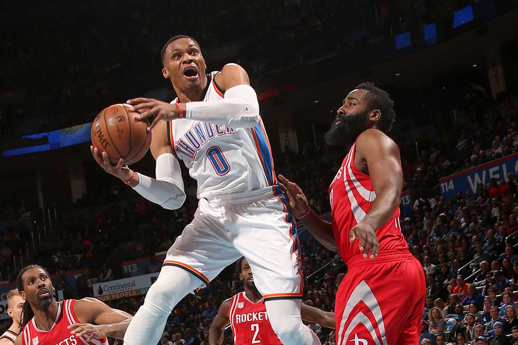 Thunder telah memenangkan enam pertandingan sebelumnya selama pesta triple-double Westbrook tersebut.
