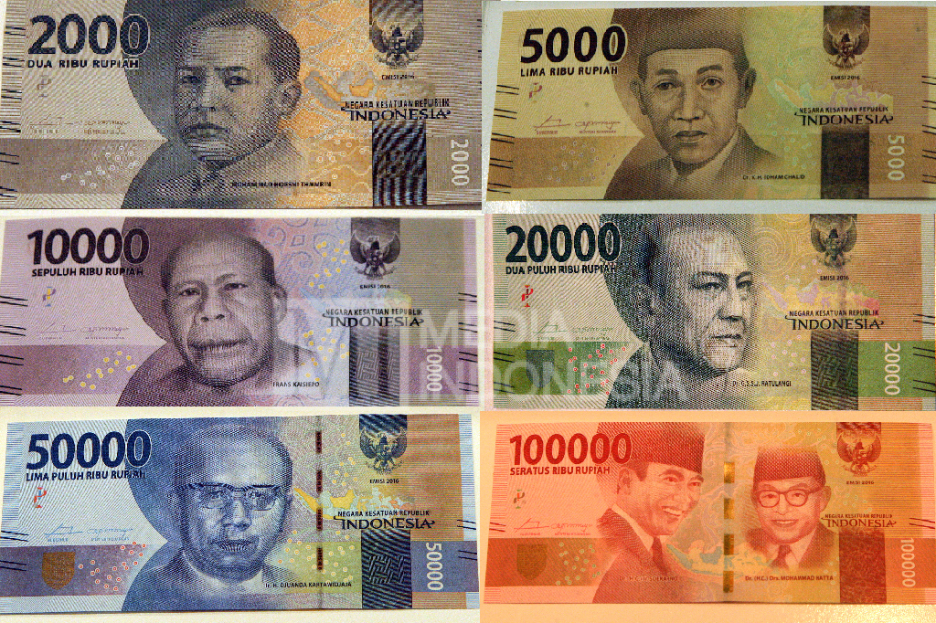 Tampilan mata uang rupiah baru.