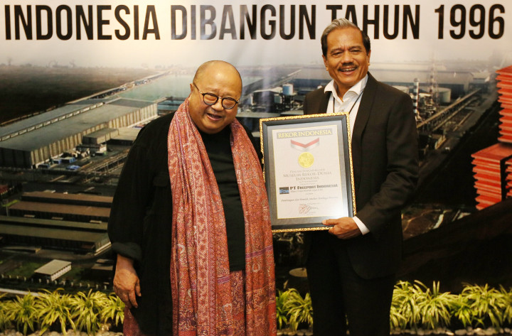 Dua rekor itu sebagai pembangun dan pemilik shelter tembaga pertama, serta pemasok tunggal konsentrat tembaga terbesar. 