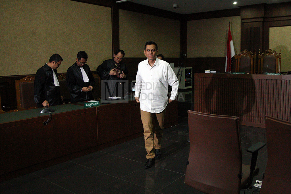 M Sanusi menjalani vonis majelis hakim di gedung Pengadilan Tipikor, Bungur, Jakarta Pusat, Kamis (29/12).