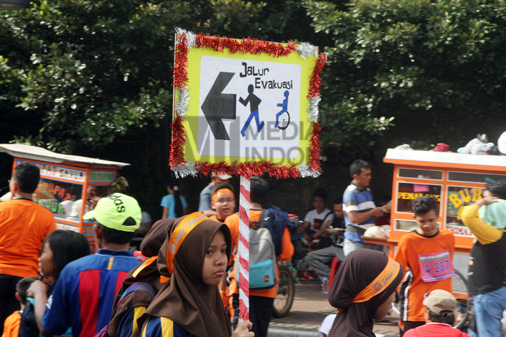 Siswa Madrasah se-Jakarta Ikuti Simulasi Siaga Bencana