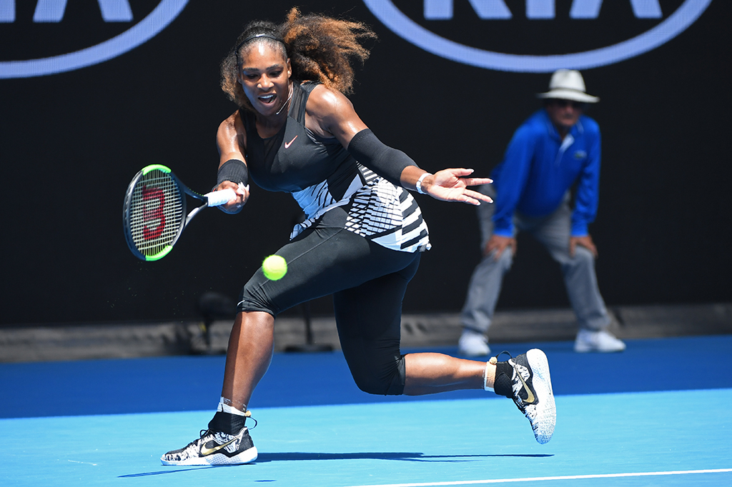 Petenis Amerika Serikat, Serena Williams memastikan diri lolos ke perempat final Australia Terbuka 2017.