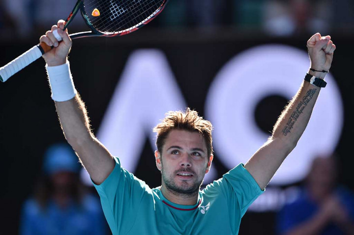 Wawrinka butuh waktu 2 jam dan 14 menit untuk mengalahkan Tsonga dan melaju ke semifinal.