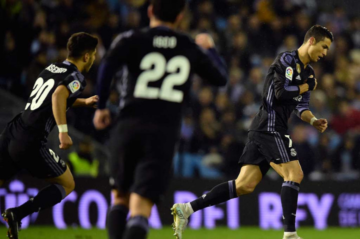 Madrid akhirnya berhasil menyamakan kedudukan pada menit ke-62 lewat Cristiano Ronaldo.