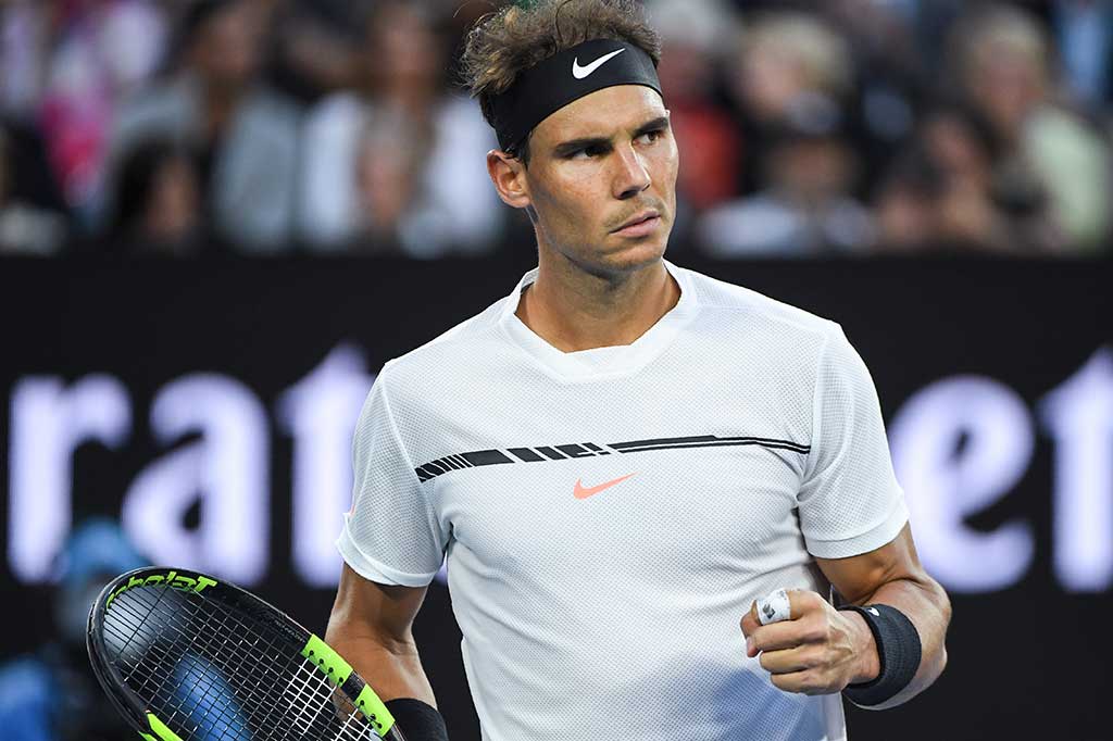Sementara set kedua berjalan alot dan harus diselesaikan lewat tie-break. Nadal menyudahi perlawanan Raonic dengan 7-6 (7). 