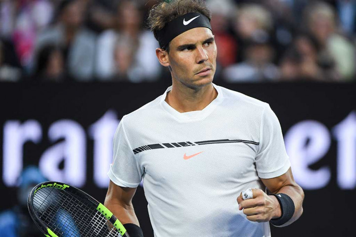 Sementara set kedua berjalan alot dan harus diselesaikan lewat tie-break. Nadal menyudahi perlawanan Raonic dengan 7-6 (7). 