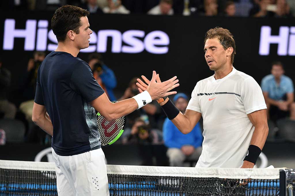 Nadal selanjutnya akan berhadapan dengan unggulan ke-15 Grigor Dimitrov untuk memperebutkan satu tempat di final.