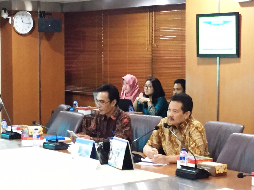 Sekjend Kemendikbud RI Didik Suhardi (kanan) dan Kepala Pusbang Film Bapak Maman Widjaya optimis program Eagle Junior Metro TV mampu melahirkan bibit SDM unggul bidang perfilman. 