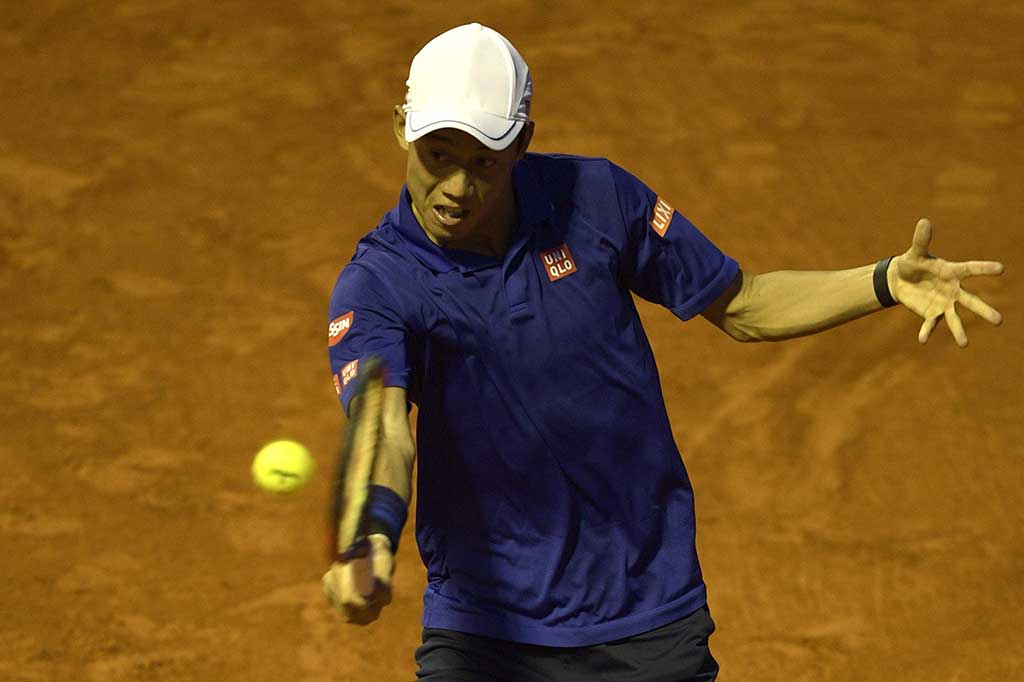 Nishikori menang mudah atas Sousa  6-1, 6-4.