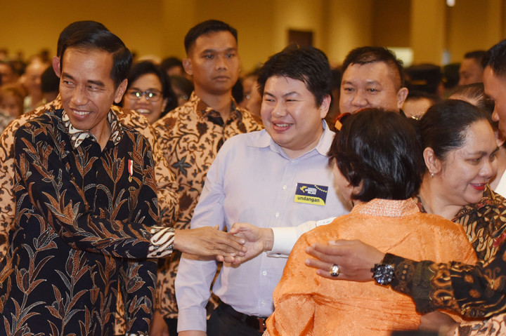Presiden Joko Widodo tiba di lokasi sosialisasi terakhir tax amnesty di JiExpo, Kemayoran, Jakarta Pusat.