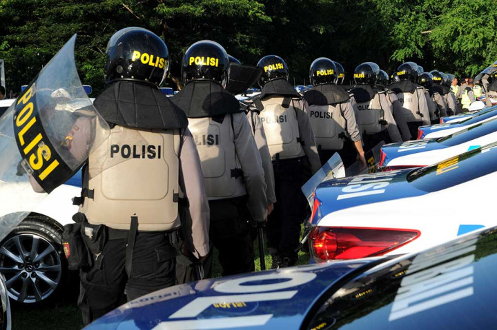 Selama kunjungan Raja Salman, 2.500 aparat gabungan TNI, Polda Bali dan pemerintah daerah dikerahkan untuk mengamankan sejumlah objek wisata di Pulau Dewata. AFP/Sonny Tumbelaka