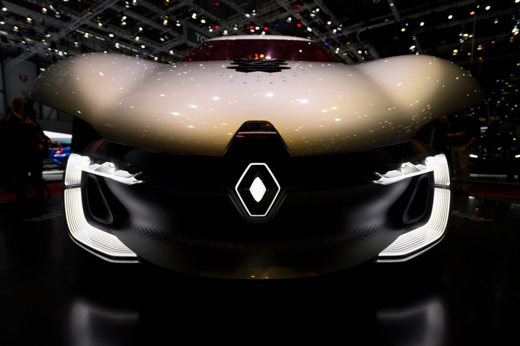 Renault menampilkan Trezor concept car dalam Geneva Motor Show 2017 yang merupakan gelaran tahun ke 87.AFP PHOTO / Fabrice COFFRINI