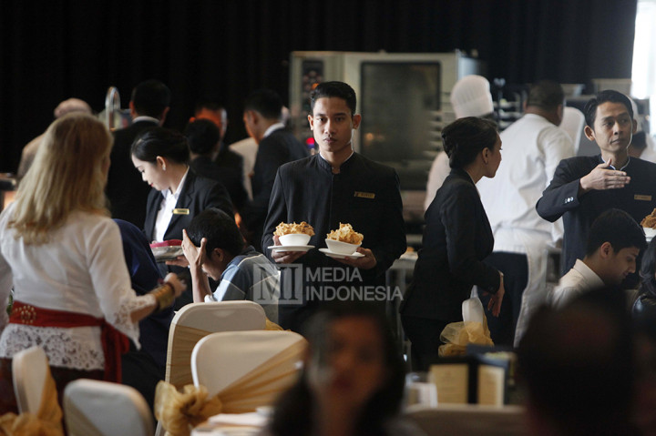 Suasana makan siang ketika acara Appreciation Lunch as the #1 Resort in Asia 2017 di Ritz-Carlton, Pacific Place, Jakarta.