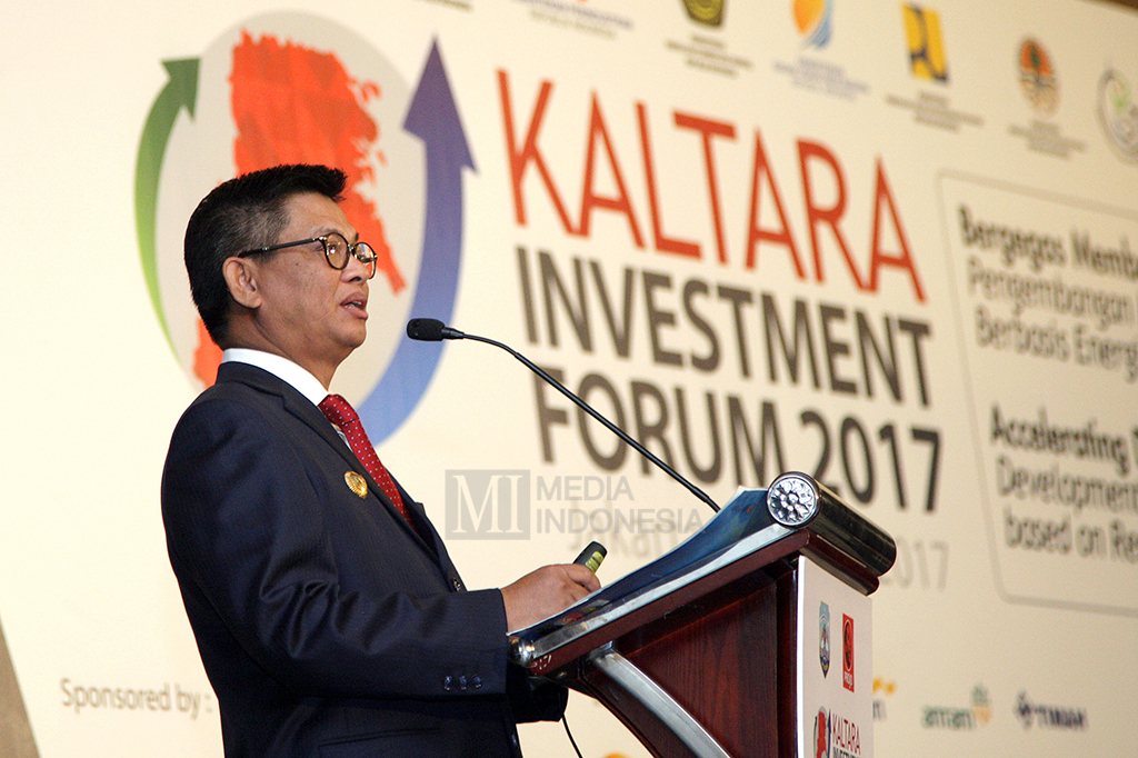 Di hadapan 600 tamu undangan, Gubernur Kalimantan Utara (Kaltara), Irianto Lambrie mengajak investor untuk menanamkan modal di daerahnya.