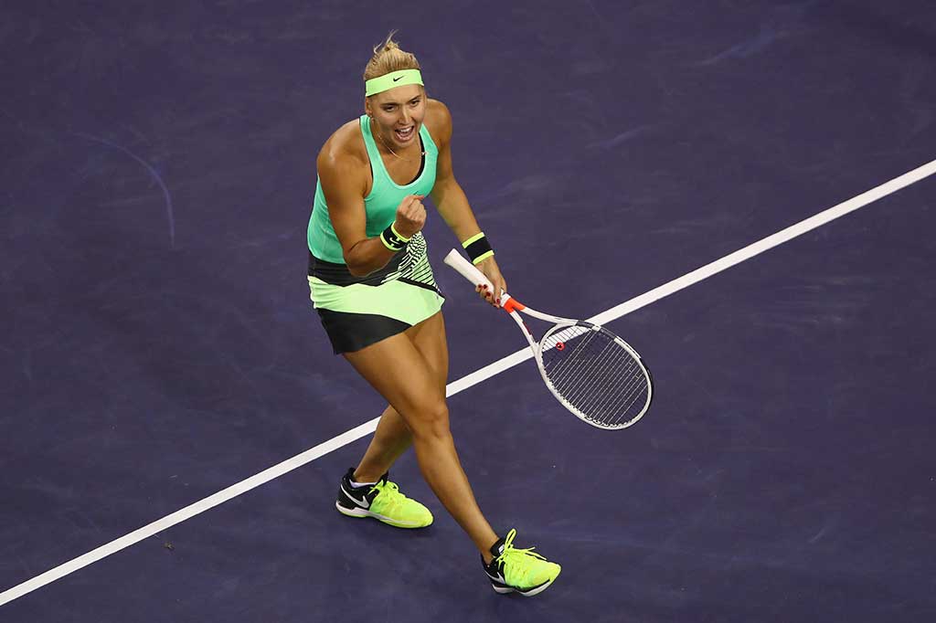 Langkah Vesnina di Indian Wells terbilang fenomenal setelah menyingkirkan petenis-petenis top dunia di antaranya Angelique Kerber dan Venis Williams.