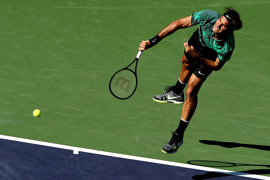 Mantan petenis nomor satu dunia tersebut, hanya membutuhkan dua set untuk menumbangkan Wawrinka, dalam waktu satu jam dan 20 menit. AFP/Matthew Stockman