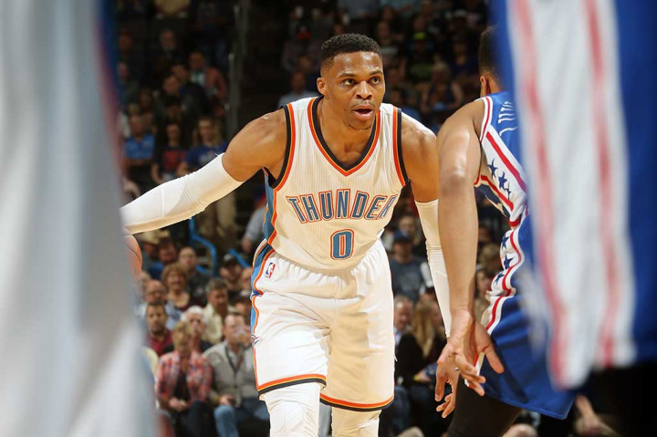 Westbrook tidak melakukan upaya tembakan tiga angka untuk pertama kalinya sejak 14 Maret 2016, dalam rentang 83 pertandingan.
