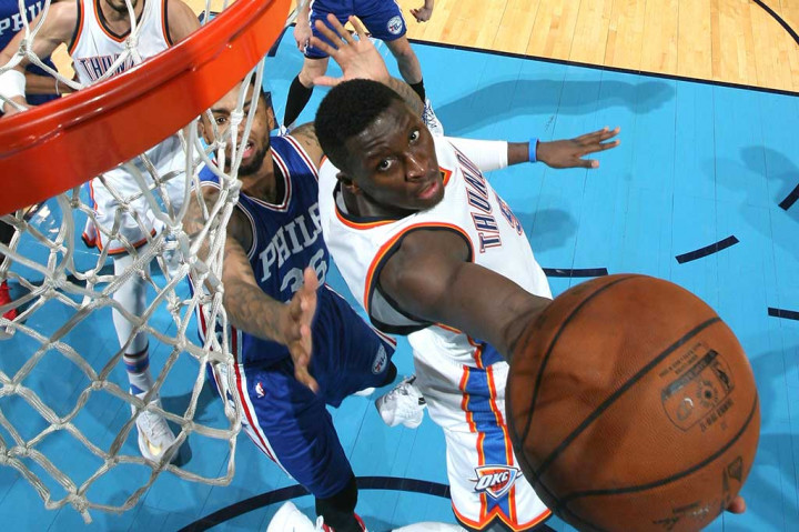 Guard Victor Oladipo mencetak 18 angka bagi Thunder.