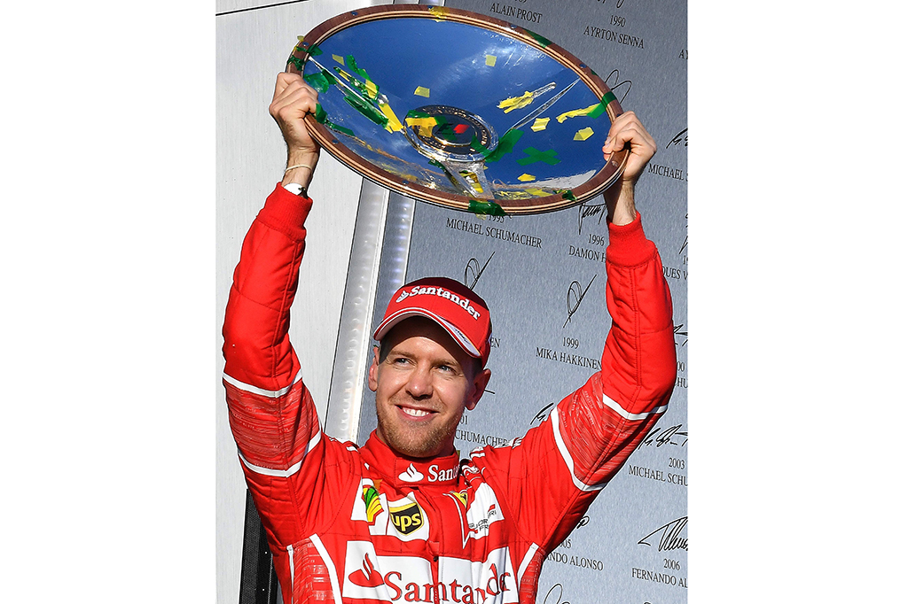Ini merupakan kemenangan kedua Sebastian Vettel di Sirkuit Melbourne.
