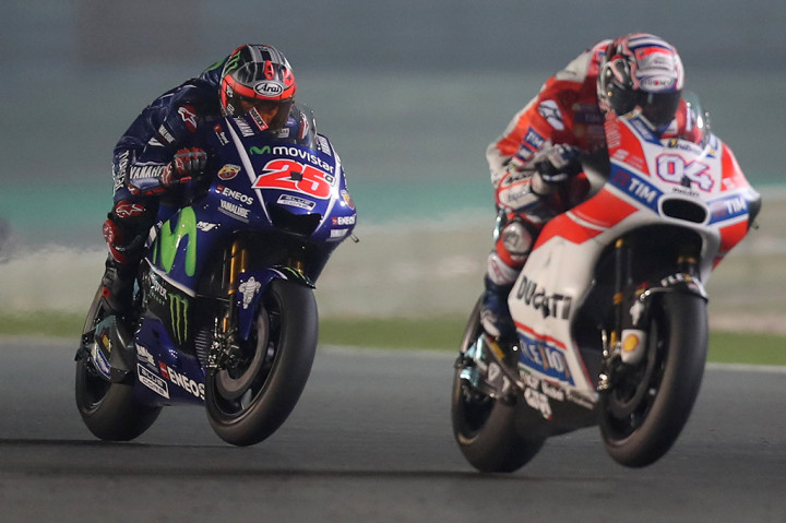 Maverick Vinales harus bertempur ketat melawan pembalap Ducati Andrea Dovizioso selama tujuh putaran terakhir.