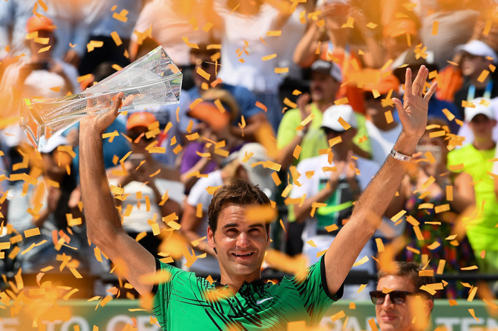 Sebelumnya, Federer sukses menjadi juara Australia Open dan Indian Wells.