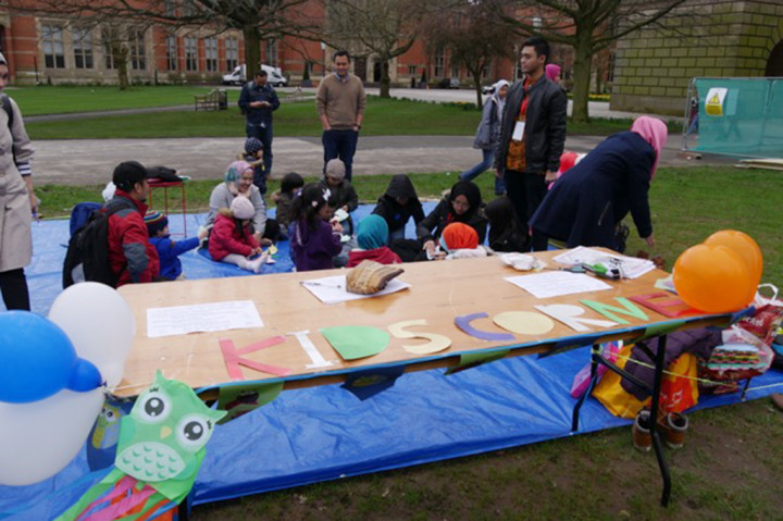 Ada pula kids corner untuk lomba mewarnai serta fasilitas melukis wajah untuk anak-anak di Nusasvara Project 2017.