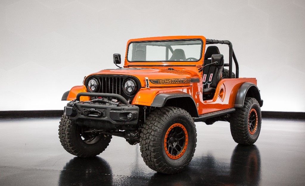 CJ66 Concept yang tampil sederhana dengan fitur fungsional. Ketangguhan CJ dalam Perang Dunia II telah membangun citra Jeep.