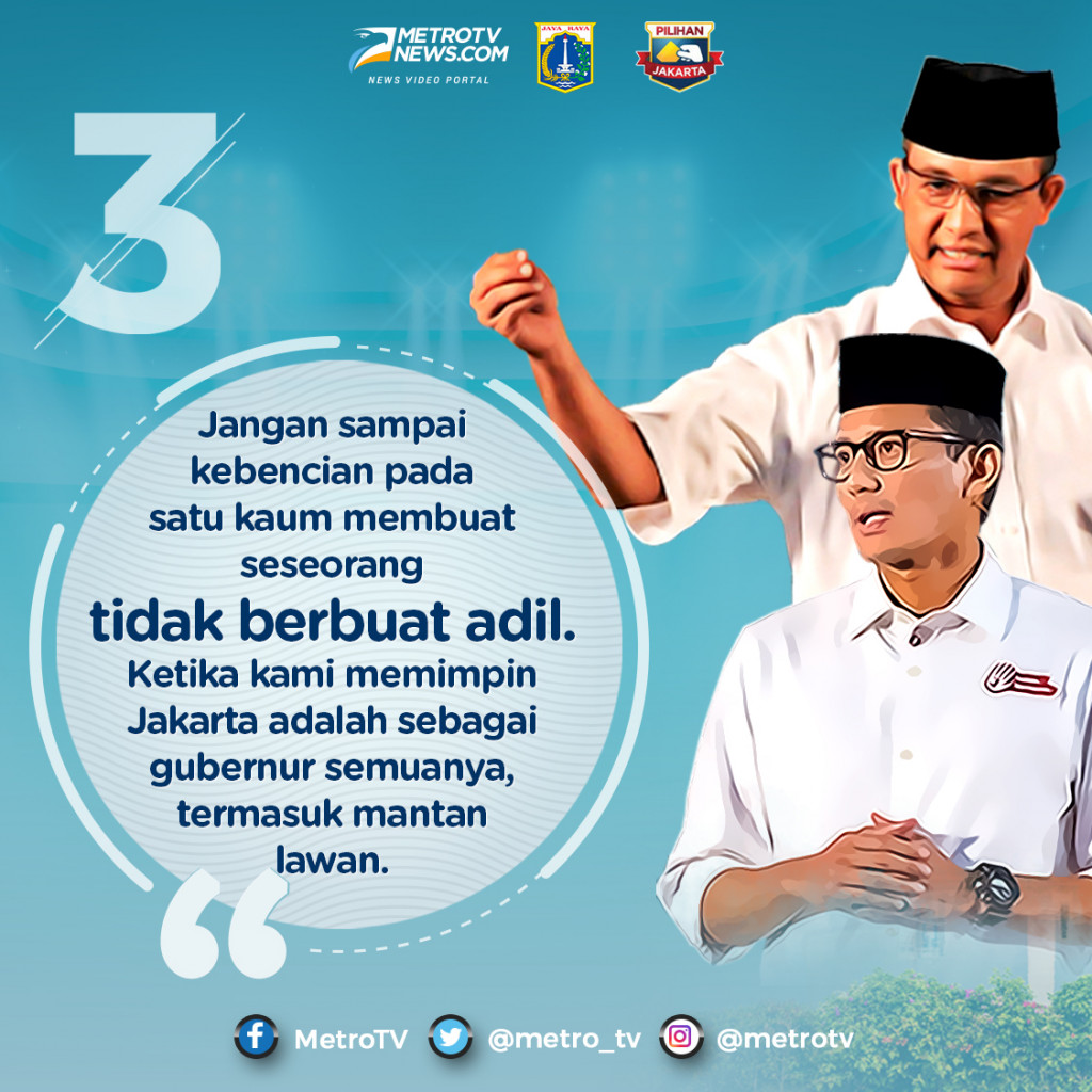 Anies: Memimpin Jakarta Adalah Sebagai Gubernur Semuanya