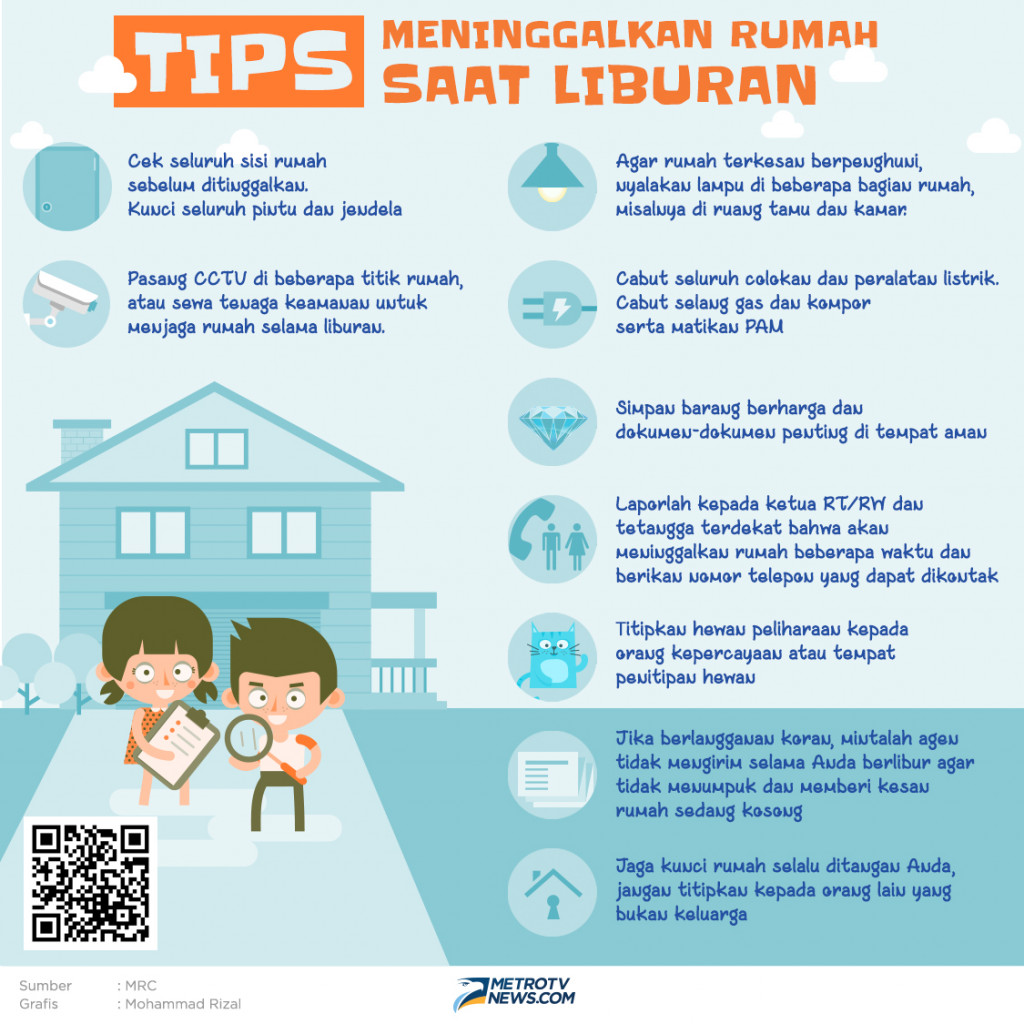 Infografik: Tips Meninggalkan Rumah Saat Liburan