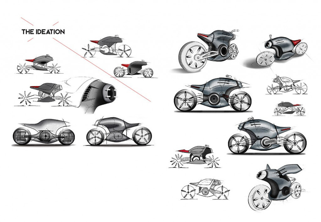 Gambar desain awal 'Porsche' 918.