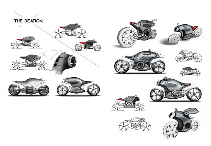 Gambar desain awal 'Porsche' 918.