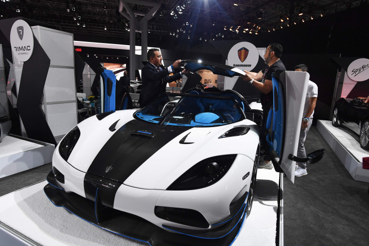 Koenigsegg Agera RS. Hypercar made in German ini adalah bintang dalam film Need for Speed yang diangkat dari video game. AFP PHOTO / Jewel SAMAD
